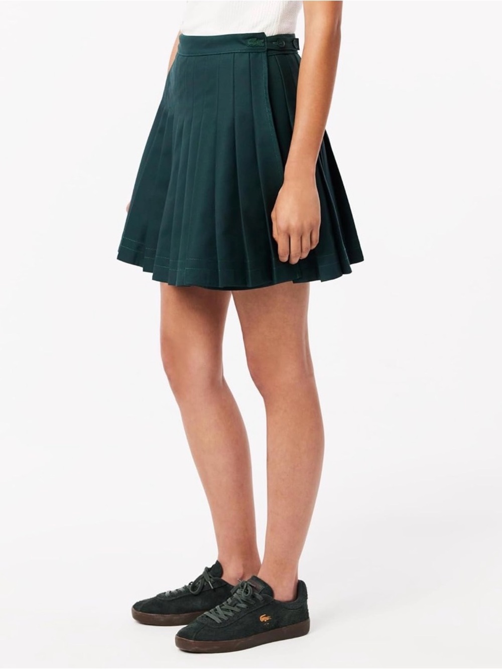 NWT Lacoste Dark Green Pleated Skater Skirt